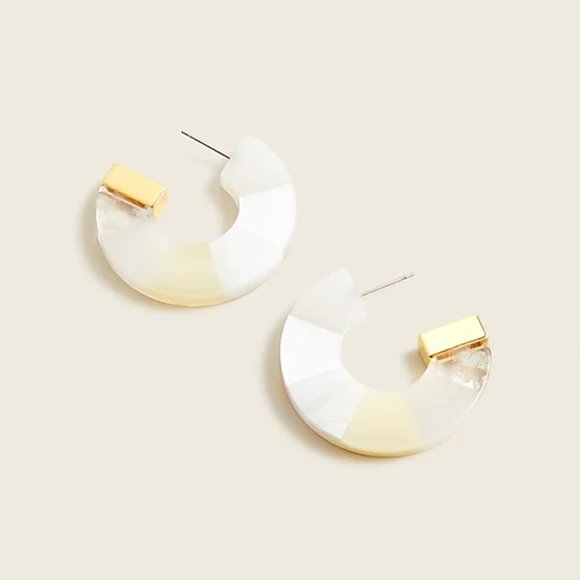 J. Crew Jewelry - J. Crew Made-in-Italy mixed acetate hoop earrings NWT